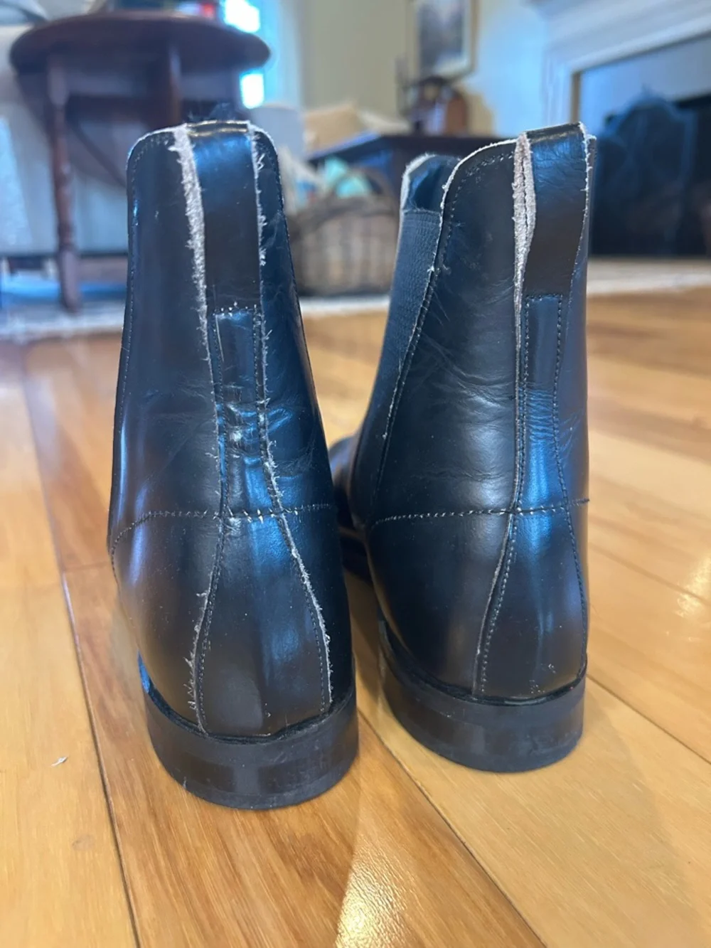 Marlborough Made in England Vintage Black Leather Chukka Chelsea Boots